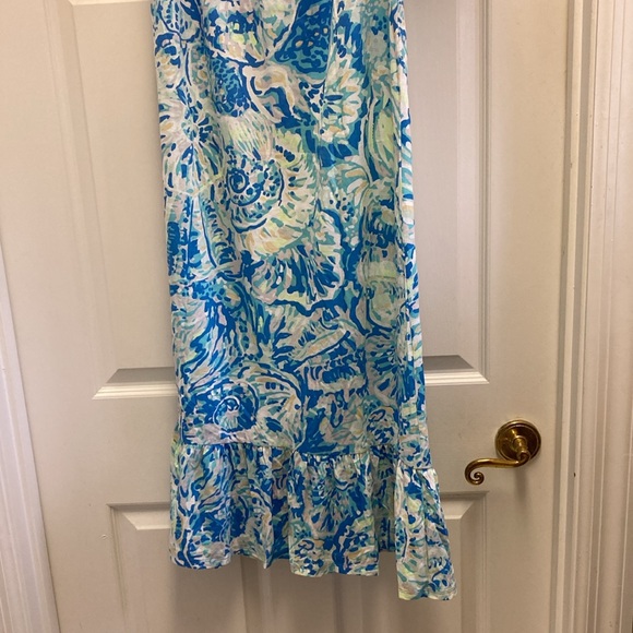 NWOT LILLY PULITZER knit dress XL colorful w/ruffle bottom & sleeves $129 - Picture 3 of 11